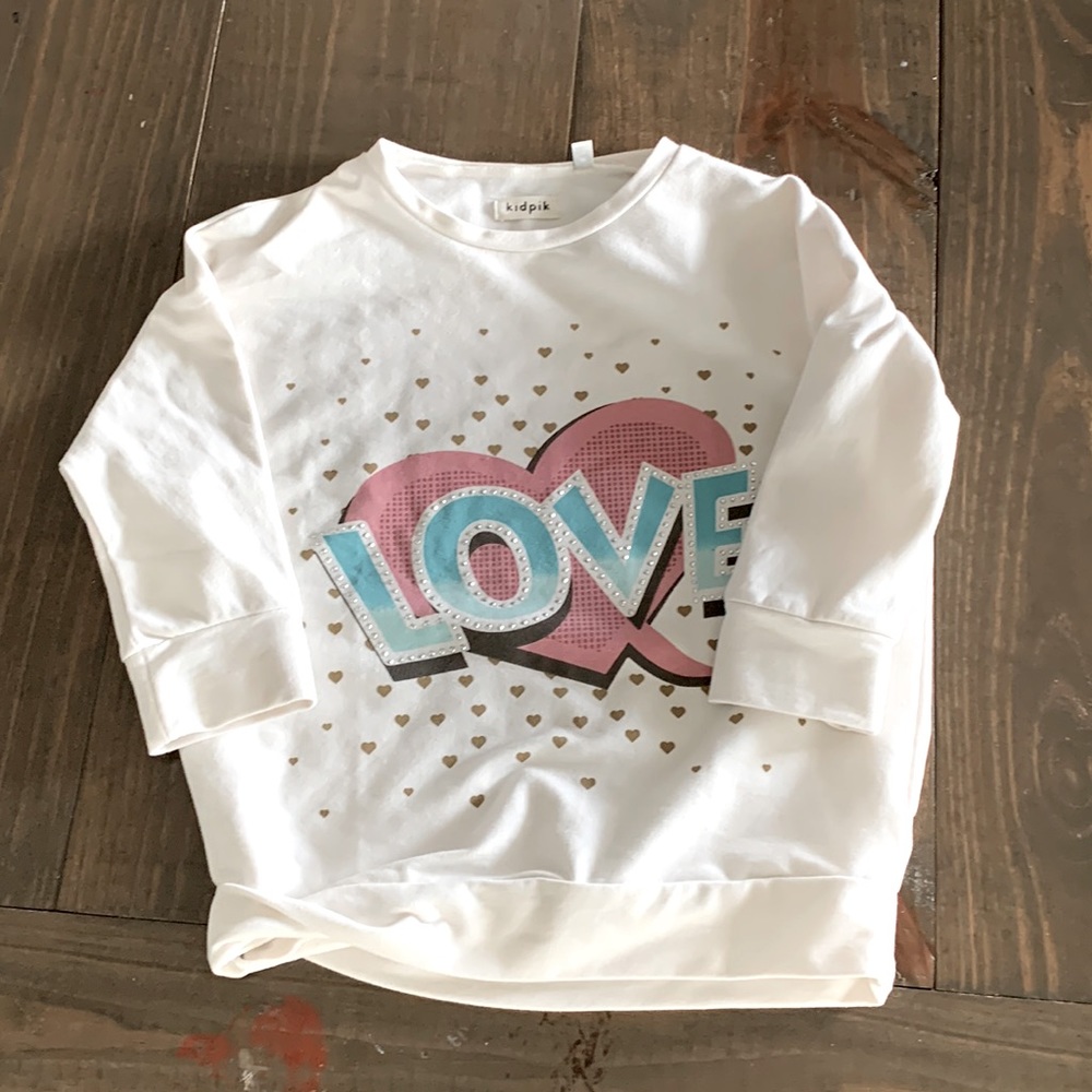 White “Love” Sweatshirt